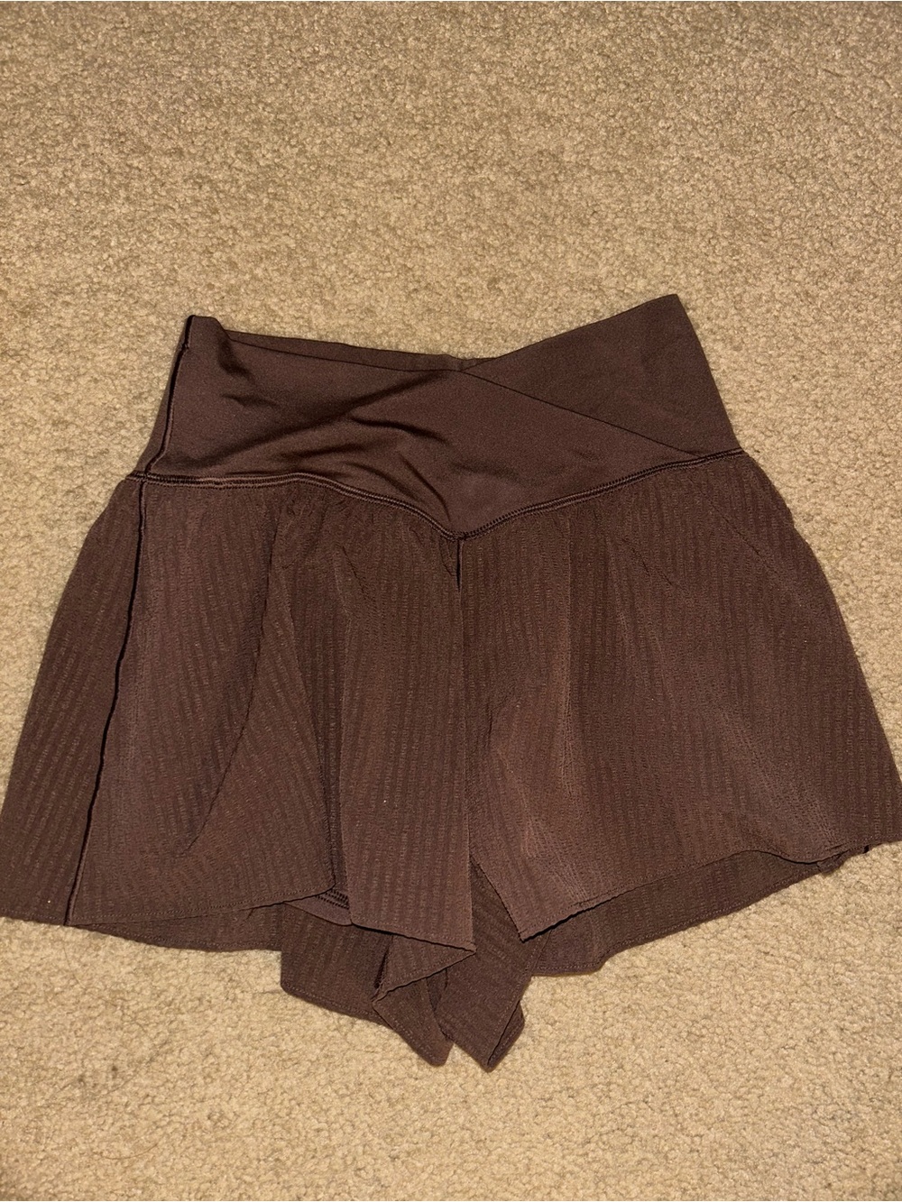 Aerie Women's Brown High-Waist Flow Shorts